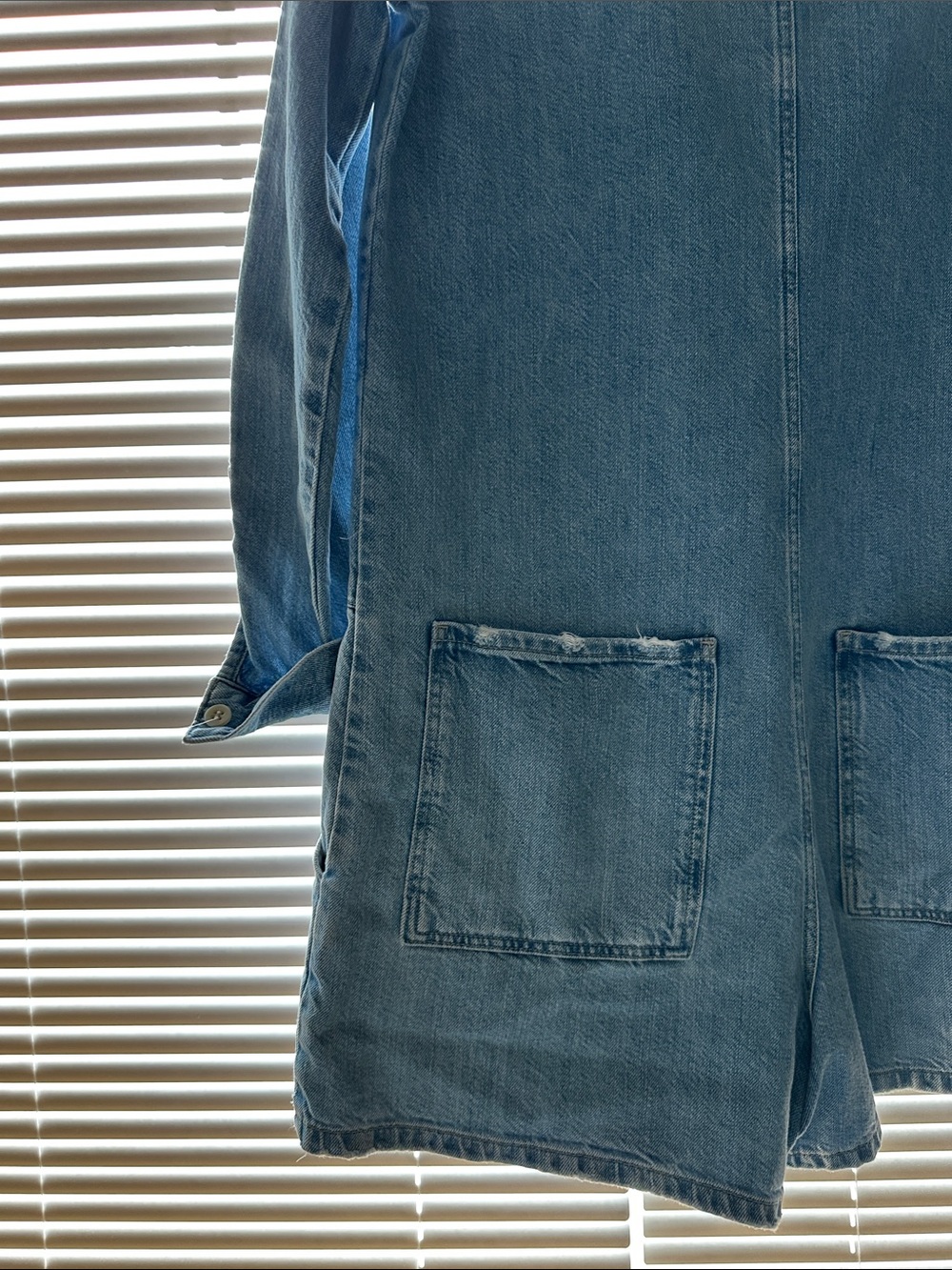 Zara Light Blue Denim Romper Jumpsuit - Picture 13 of 14